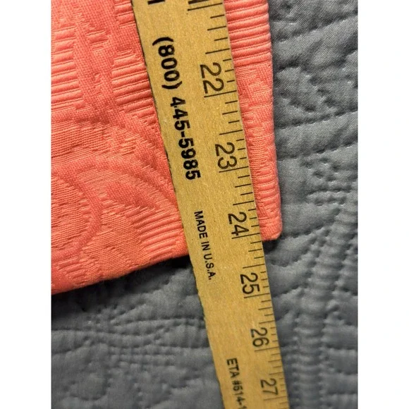 Paula Hein Luxe Coral Textured Paisley Open Front Jacket Blazer 2X - Picture 7 of 11